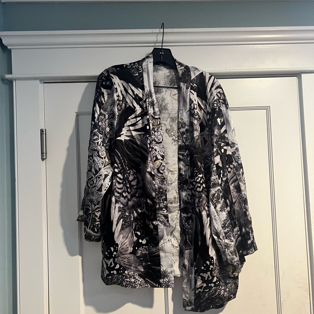 AllSaints Casi Gene Printed Kimono - Sz. UK 16/US 12 - Picture 7 of 16